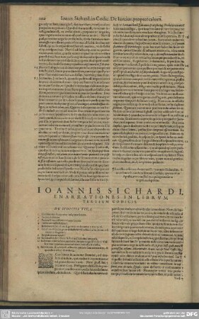Enarrationes In Librum Tertium Codicis