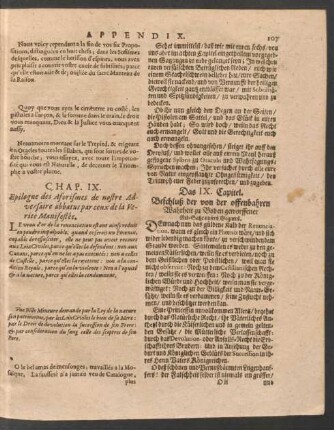 Chap. IX. = Das IX. Capitel.