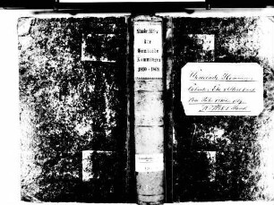 Kommingen, Blumberg VS; Katholische Gemeinde: Standesbuch 1810-1869