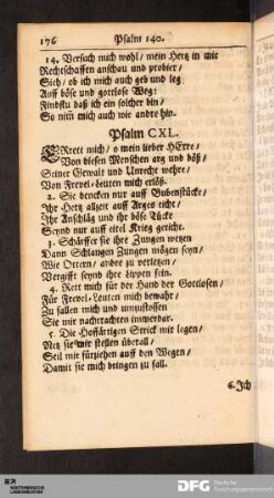 Psalm CXL, CXLIII, CXLVI, CLXVII [CXLVII]