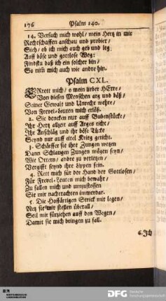 Psalm CXL, CXLIII, CXLVI, CLXVII [CXLVII]