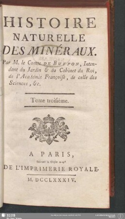 3: Histoire Naturelle Des Minéraux