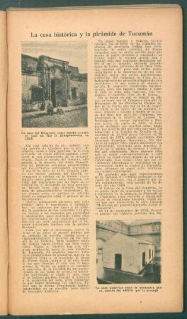 La casa histórica y la pirámide de Tucamán