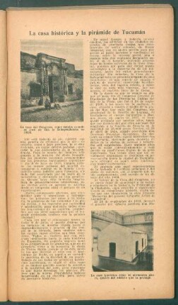 La casa histórica y la pirámide de Tucamán
