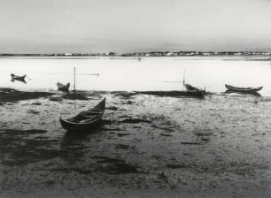 Ebbe in der Lagune bei Costa Nova (Aveiro)