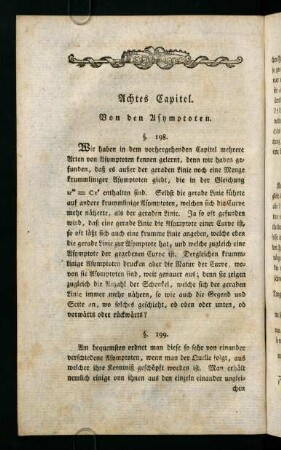 152-170, Achtes Capitel. Von den Asymptoten.