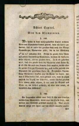 152-170, Achtes Capitel. Von den Asymptoten.