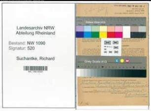 Entnazifizierung Richard Suchantke , geb. 21.12.1889 (Reichsbahnsekretaer)