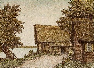 Blockhauskaten in Lettland