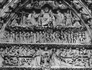 Amiens, Jüngstes Gericht, Tympanon, Hauptportal, Kathedrale
