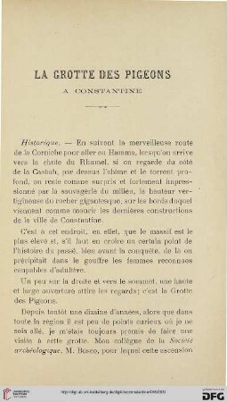 Sér. 5: La grotte des pigeons à Constantine