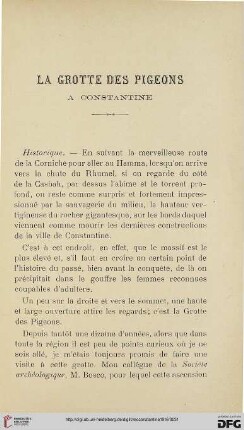 Sér. 5: La grotte des pigeons à Constantine