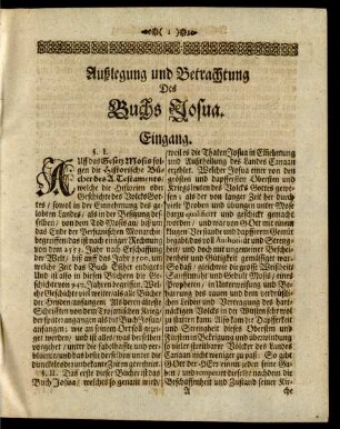 Außlegung und Betrachtung Des Buchs Josua