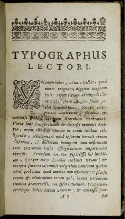 Typographus Lectori.