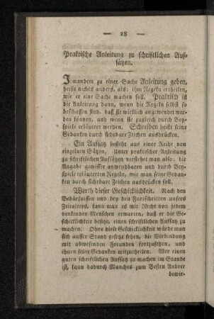Praktische Anleitung zu schriftlichen Aufsätzen.