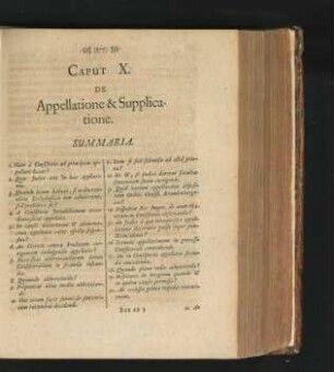 Caput X. De Appellatione & Supplicatione.