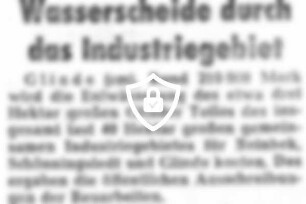 Wasserscheide durch das Industriegebiet