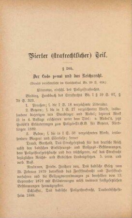 Vierter (strafrechtlicher) Teil