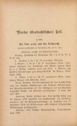 Vierter (strafrechtlicher) Teil
