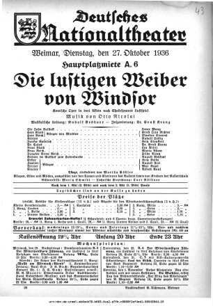 Die lustigen Weiber von Windsor
