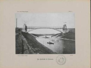 Blatt 9. Die Hochbrücke bei Levensau.