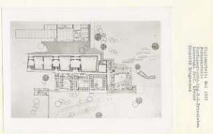 Fernsehstudio, Berlin-Westend (Diplomarbeit bei Willy Kreuer): Grundriss Erdgeschoss 1:200