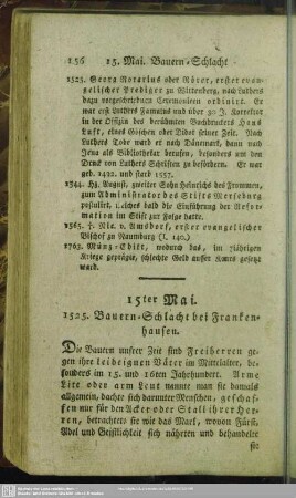 15ter Mai. 1525. Bauern-Schlacht bei Frankenhausen