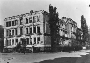 Zerstörte Neue Thomasschule, Ecke Hiller- und Sebastian-Bach-Straße