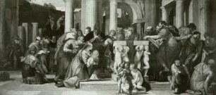 Die Darstellung im Tempel : Veronese, Paolo: Die Darstellung Jesu im Tempel. Um 1555/1560. Öl auf Leinwand; 186 x 417 cm. Dresden: Gemäldegalerie Alte Meister 223