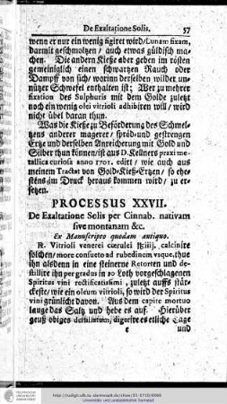 Processus XXVII