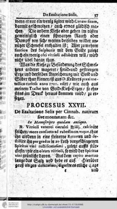 Processus XXVII