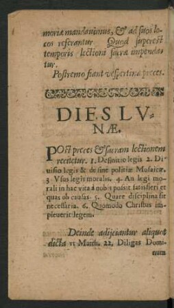 Dies Lunae.