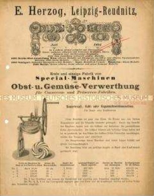 Obst- u. Gemüse-Verwerthung