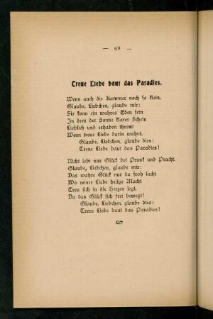 68, Treue Liebe baut das Paradies