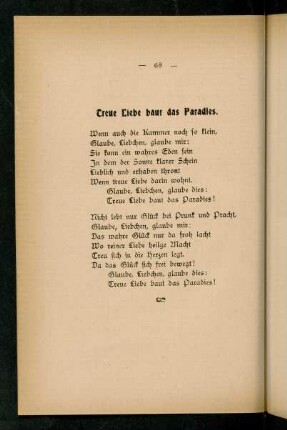 68, Treue Liebe baut das Paradies