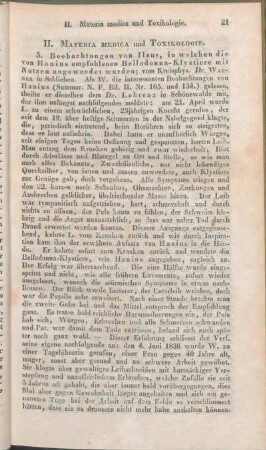 II. Materia medica und Toxikologie.