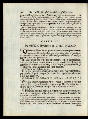 Caput VIII. De Officio Hominis & Officii Praemio