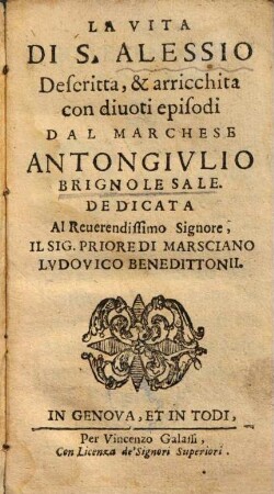 La Vita di S. Alessio