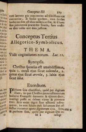 179-187, Thema. - Pars Prima.