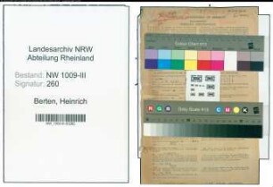 Entnazifizierung Heinrich Berten , geb. 26.09.1892 (Konrektor)