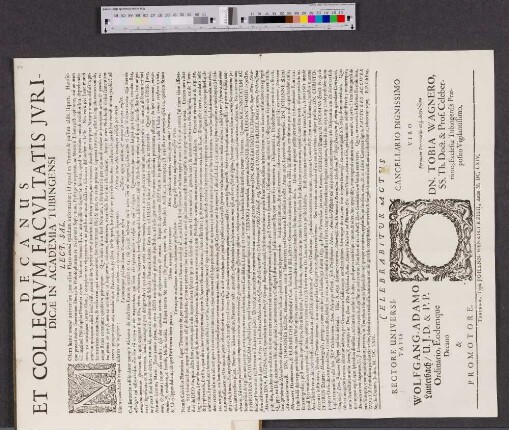 Decanus Et Collegium Facultatis Juridicae In Academia Tubingensi