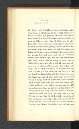 An Gleim Wandsbeck, den 6. November 1775
