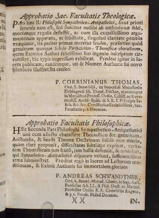 5r, Approbatio Facultatis Philosophicae