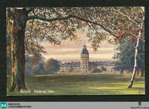 Karlsruhe. Grossherzogl. Schloss : Wiedemann's Künstlerkarte