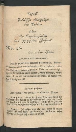 Nro. 46. den 7ten Juni