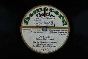 Die Uhr : Ballade / (Carl Loewe)