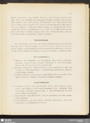Gesteins-Analysen