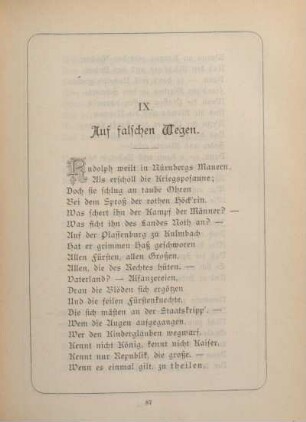 IX. Auf falschen Wegen.