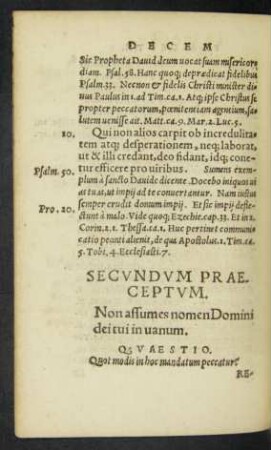 Secundum Praeceptum.