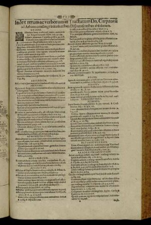 Index Rerum ac verborum in Tractatum [...]